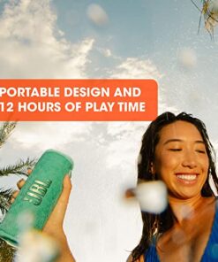 JBL Flip 6, Pink - Waterproof, Portable & Durable Bluetooth Speaker - Up to 12 Hours of Wireless Streaming - Includes Noise-Canceling Speakerphone, Voice Assistant Connect+