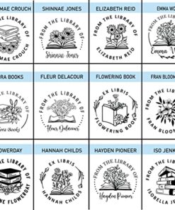 Book Embosser by StampBoss, Custom Made with Your Choice of Design. from The Library of, Personalized Gift. Add Gold foils