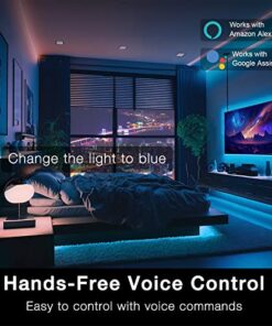 DAYBETTER Smart WiFi Led Lights 100ft, Tuya App Controlled Led Strip Lights, Work with Alexa and Google Assistant, Timer Schedule, Color Changing Led Lights for Bedroom Party Kitchen
