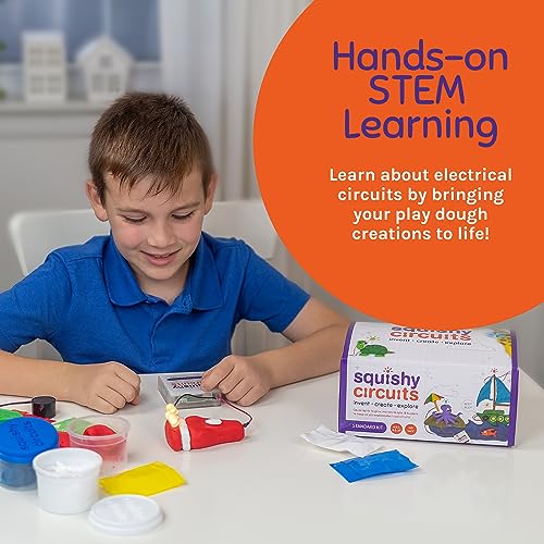 Squishy Circuits Standard Kit - Explore Electrical Circuits with Play Dough - STEM Science Kits for Kids Age 8-12 - Fun and Educational at Home, Classroom, Camp, and More!