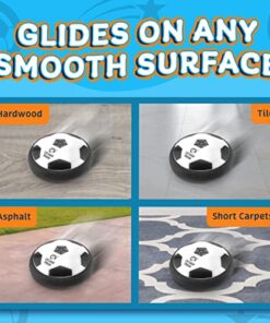 Let Loose Moose Hover Soccer Ball, Set of 2 LED Soccer Ball Toys, Gifts for 8 Year Old Boys, Indoor LED Floating Football for 7 Year Old Kids, Boy Birthday Gifts Age 4-6, 6-8, 8-12 Fun Sport Toy