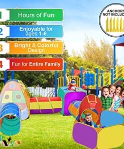 Gift for Toddler Boys & Girls, Ball Pit, Play Tent and Tunnels for Kids, Best Birthday Gift for 3 4 5 Year Old Pop Up Baby Play Toy, Target Game w/ 4 Darts Indoor & Outdoor