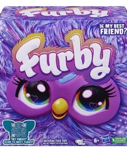 Furby Purple, 15 Fashion Accessories, Interactive Plush Toys for 6 Year Old Girls & Boys & Up, Voice Activated Animatronic