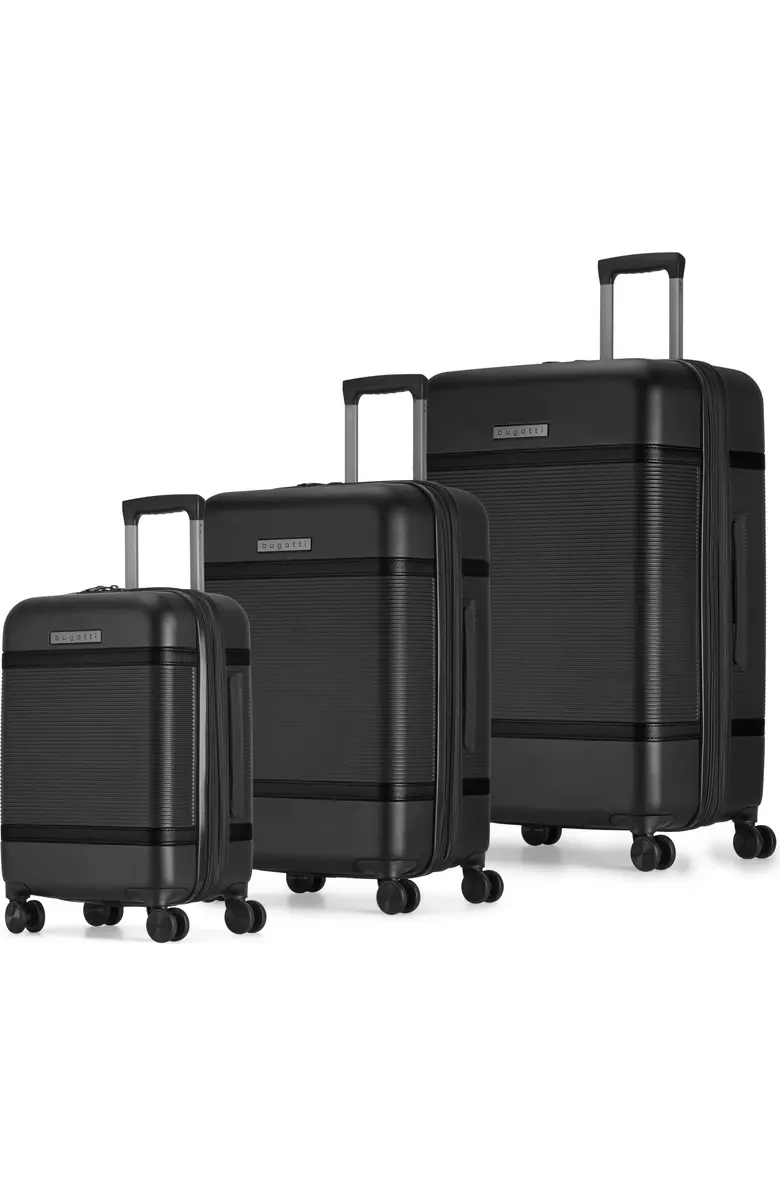 Bugatti Wellington 3 Piece Hardside Luggage Set with TSA Lock