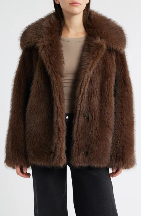 Bernardo Ellery Faux Fur Coat