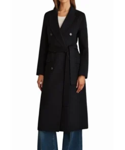 Reiss Maeve Belted Double Breasted Wool Blend Coat